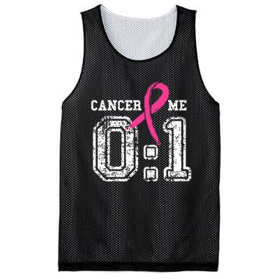 Cancer 0 Me 1 Breast Cancer Awareness Survivor Gift Mesh Reversible Basketball Jersey Tank