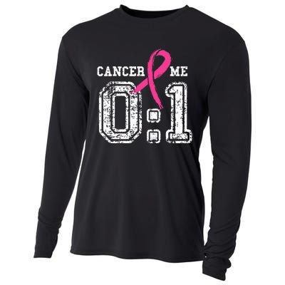 Cancer 0 Me 1 Breast Cancer Awareness Survivor Gift Cooling Performance Long Sleeve Crew