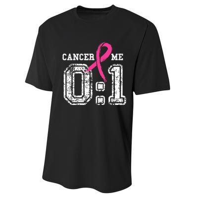 Cancer 0 Me 1 Breast Cancer Awareness Survivor Gift Performance Sprint T-Shirt