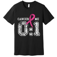 Cancer 0 Me 1 Breast Cancer Awareness Survivor Gift Premium T-Shirt