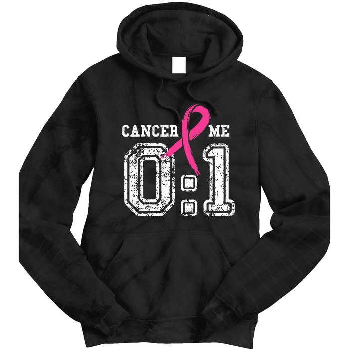 Cancer 0 Me 1 Breast Cancer Awareness Survivor Gift Tie Dye Hoodie