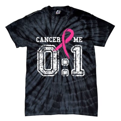 Cancer 0 Me 1 Breast Cancer Awareness Survivor Gift Tie-Dye T-Shirt