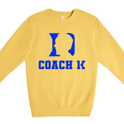 Coach 1K 1000 Wins Basketball College Font 1 K Premium Crewneck Sweatshirt