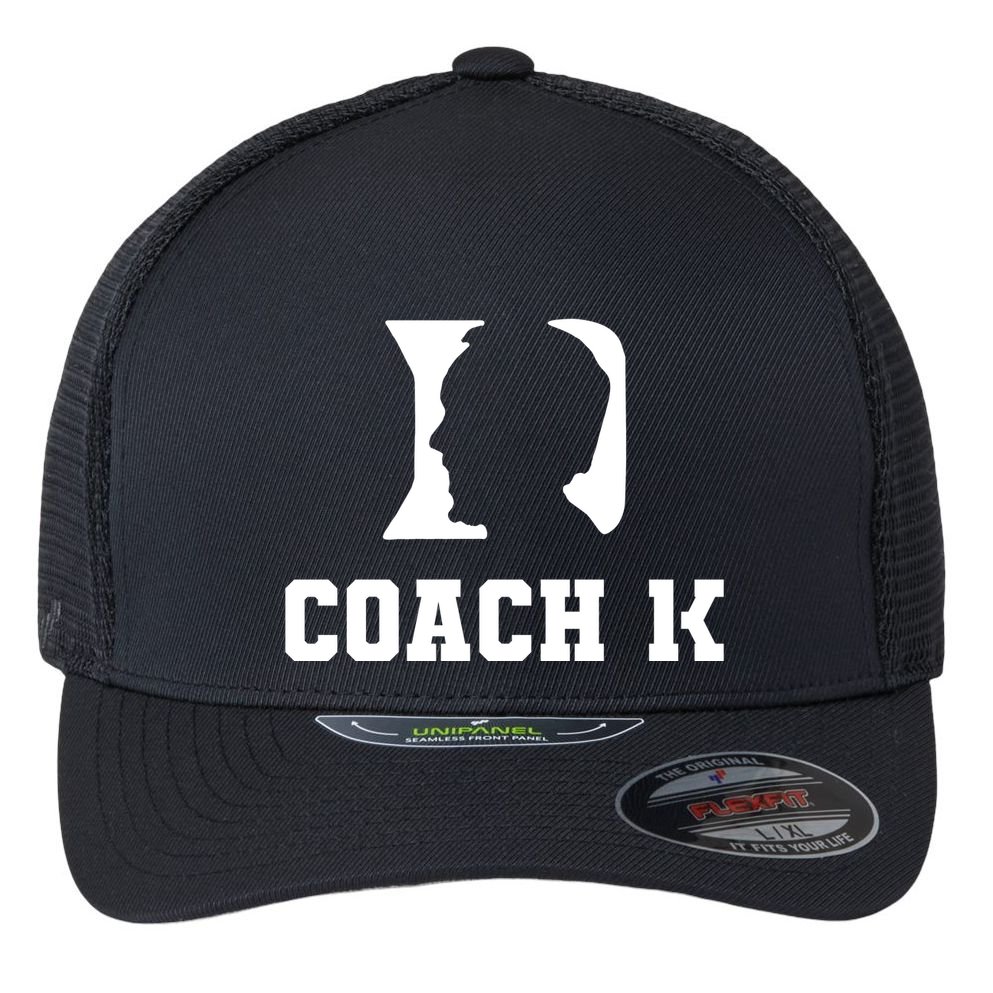 Coach 1K 1000 Wins Basketball College Font 1 K Flexfit Unipanel Trucker Cap