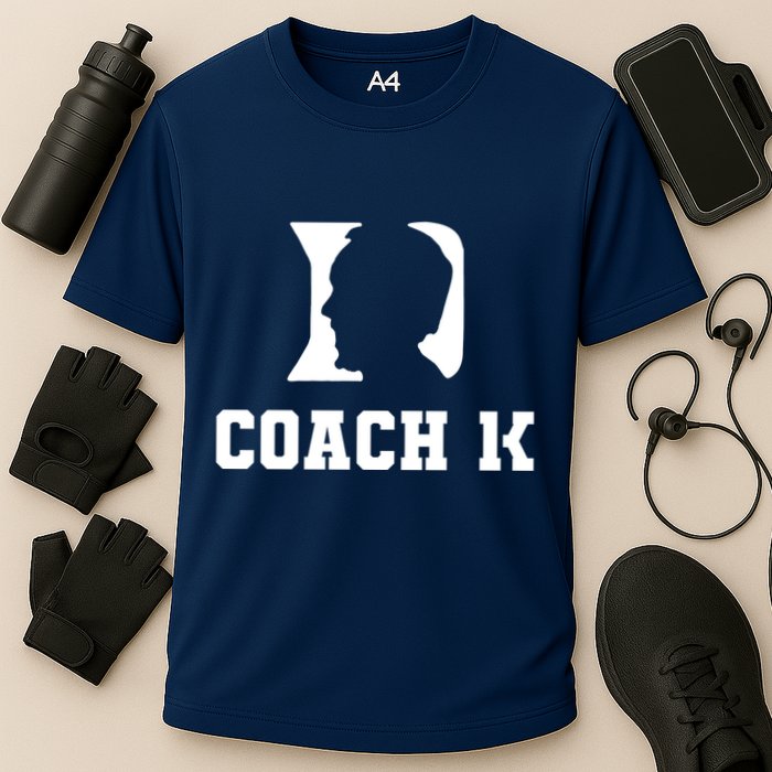 Coach 1K 1000 Wins Basketball College Font 1 K Cooling Performance Crew T-Shirt