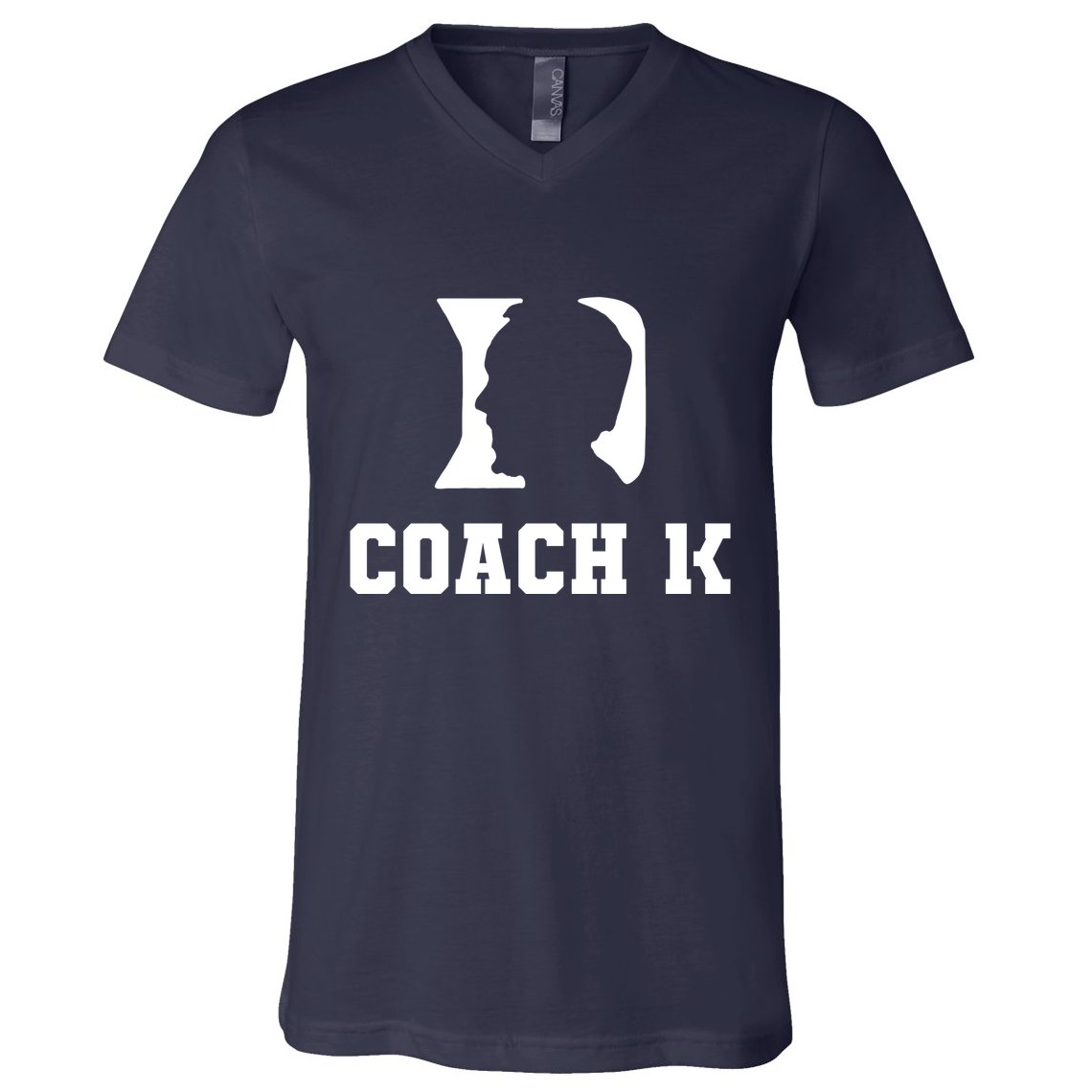 Coach 1K 1000 Wins Basketball College Font 1 K V-Neck T-Shirt
