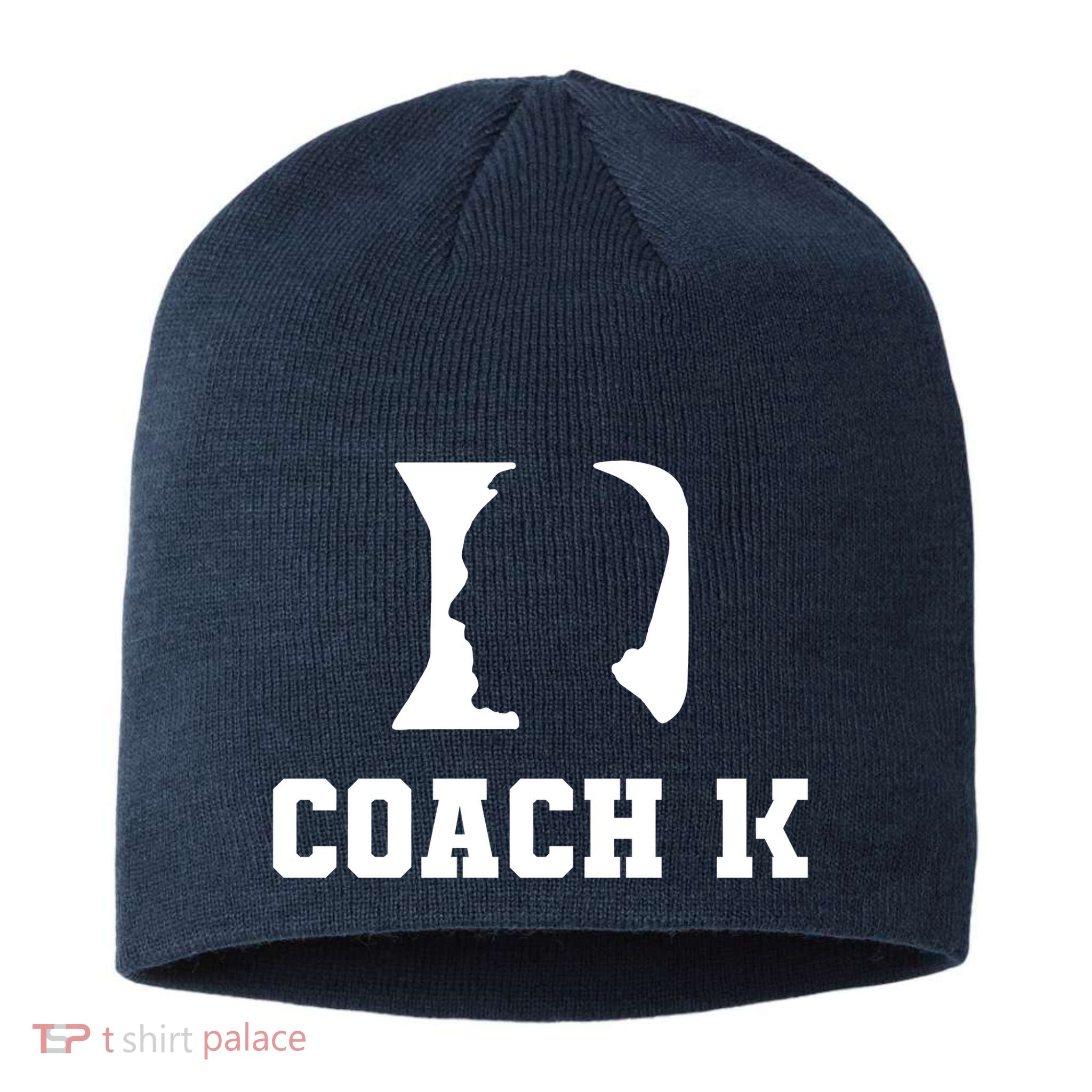 Coach 1K 1000 Wins Basketball College Font 1 K Sustainable Beanie