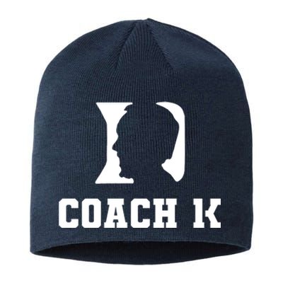 Coach 1K 1000 Wins Basketball College Font 1 K Sustainable Beanie