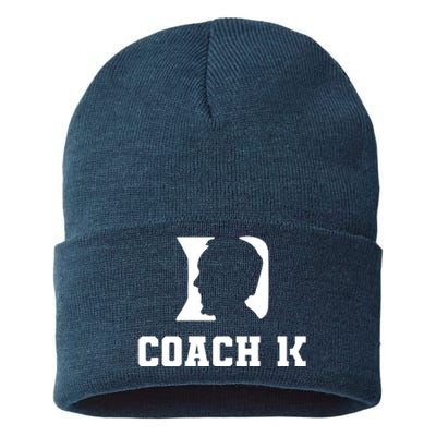 Coach 1K 1000 Wins Basketball College Font 1 K Sustainable Knit Beanie