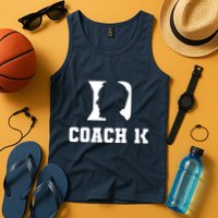 Coach 1K 1000 Wins Basketball College Font 1 K Tank Top