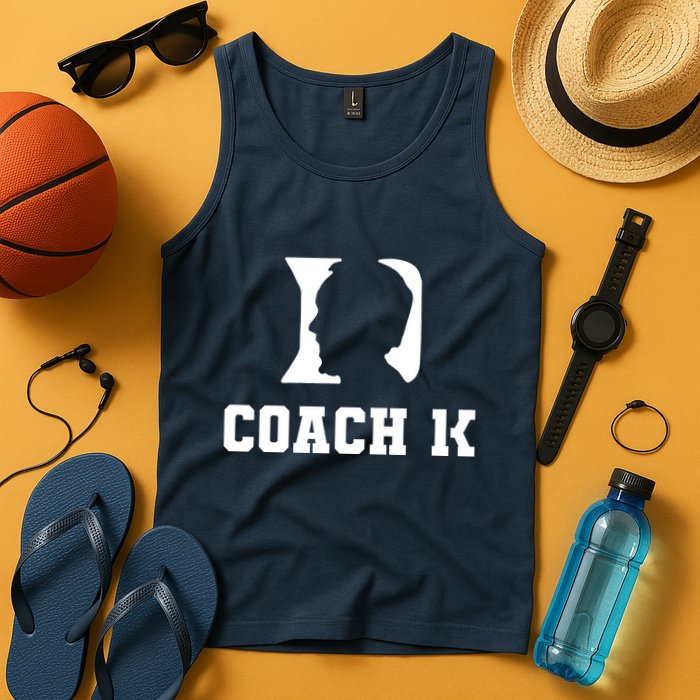 Coach 1K 1000 Wins Basketball College Font 1 K Tank Top