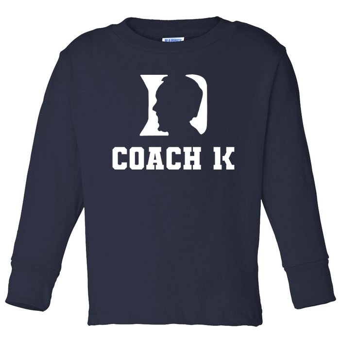 Coach 1K 1000 Wins Basketball College Font 1 K Toddler Long Sleeve Shirt