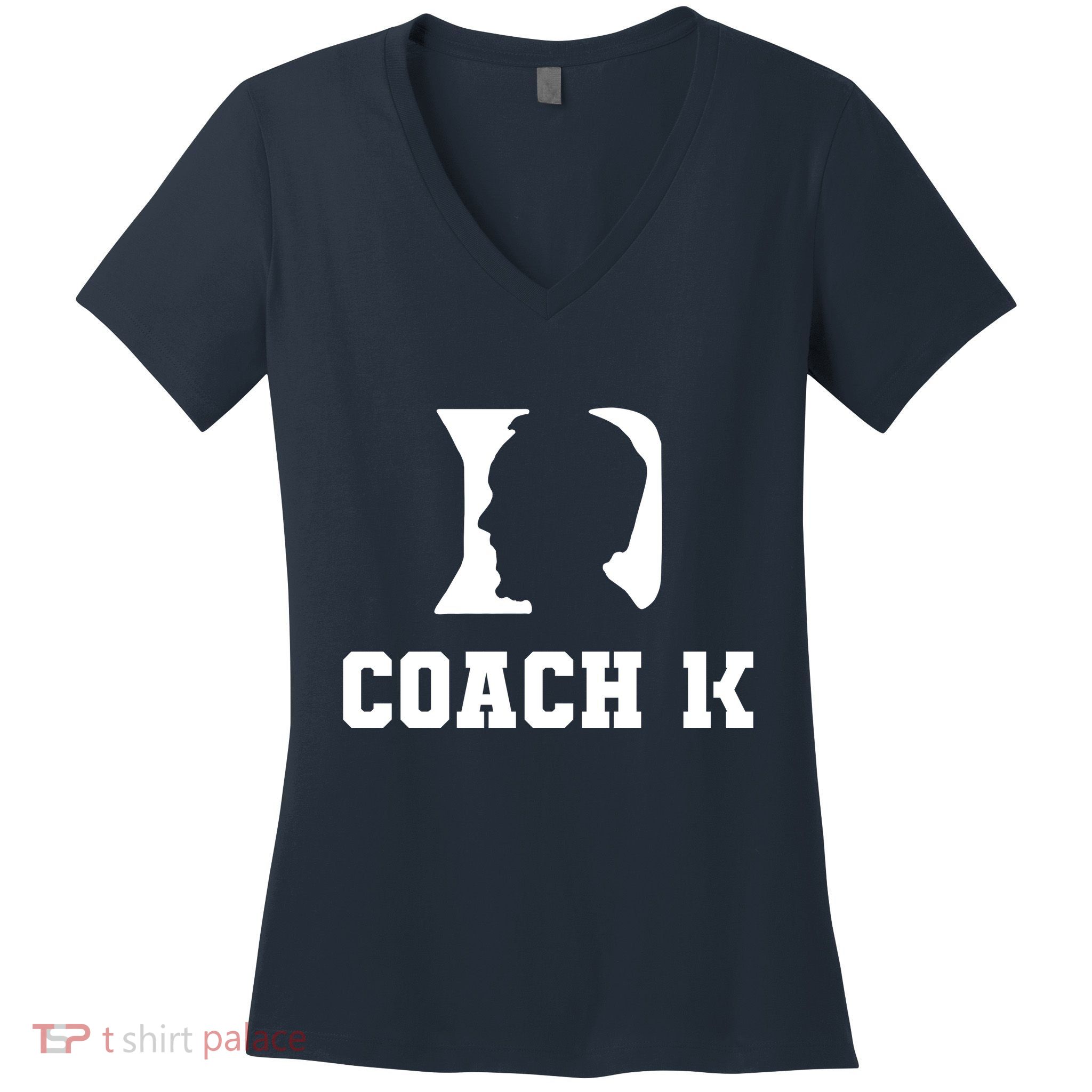 Coach 1K 1000 Wins Basketball College Font 1 K Women's V-Neck T-Shirt