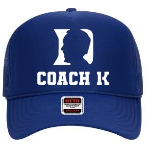 Coach 1K 1000 Wins Basketball College Font 1 K High Crown Mesh Back Trucker Hat