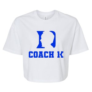 Coach 1K 1000 Wins Basketball College Font 1 K Bella+Canvas Jersey Crop Tee