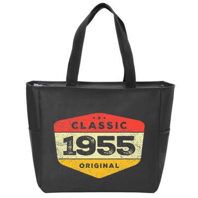 Classic 1955 68th Birthday Vintage Zip Tote Bag