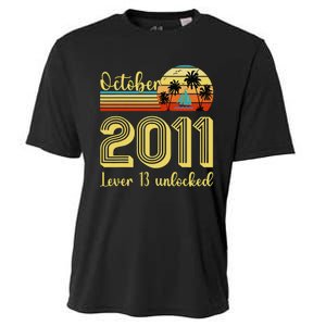 Cute 13th Birthday Born In Oct 2011 Birthday Cooling Performance Crew T-Shirt