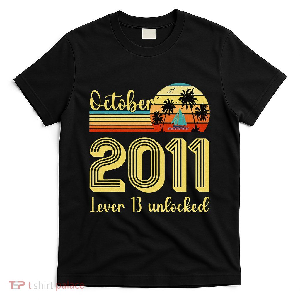 Cute 13th Birthday Born In Oct 2011 Birthday T-Shirt