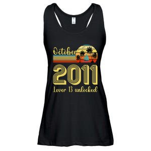 Cute 13th Birthday Born In Oct 2011 Birthday Ladies Essential Flowy Tank