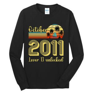 Cute 13th Birthday Born In Oct 2011 Birthday Tall Long Sleeve T-Shirt