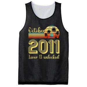 Cute 13th Birthday Born In Oct 2011 Birthday Mesh Reversible Basketball Jersey Tank