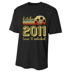 Cute 13th Birthday Born In Oct 2011 Birthday Performance Sprint T-Shirt