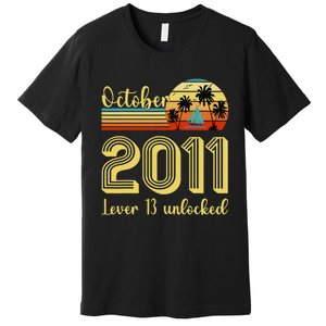 Cute 13th Birthday Born In Oct 2011 Birthday Premium T-Shirt