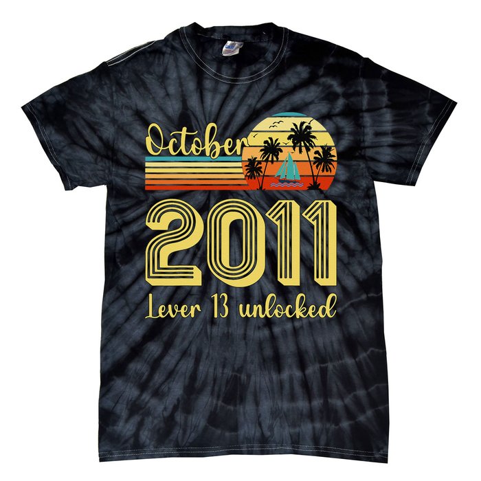 Cute 13th Birthday Born In Oct 2011 Birthday Tie-Dye T-Shirt