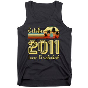 Cute 13th Birthday Born In Oct 2011 Birthday Tank Top