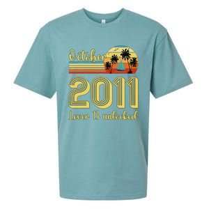 Cute 13th Birthday Born In Oct 2011 Birthday Sueded Cloud Jersey T-Shirt