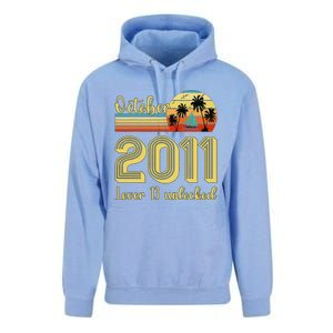 Cute 13th Birthday Born In Oct 2011 Birthday Unisex Surf Hoodie