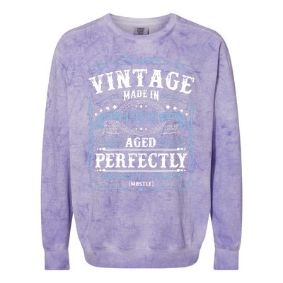 Classic 1968 Birthday Gift Colorblast Crewneck Sweatshirt