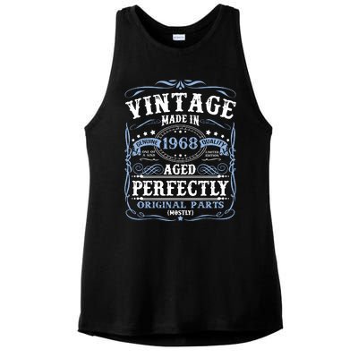 Classic 1968 Birthday Gift Ladies PosiCharge Tri-Blend Wicking Tank