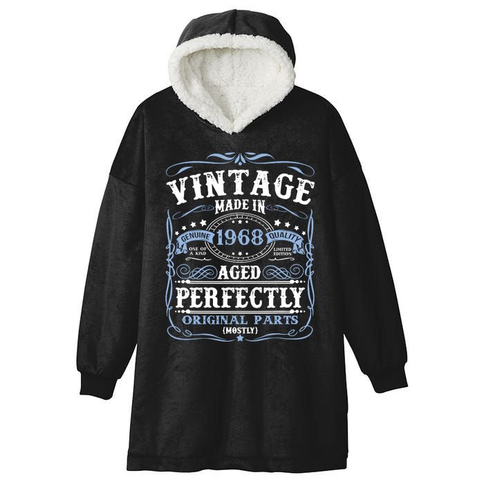 Classic 1968 Birthday Gift Hooded Wearable Blanket