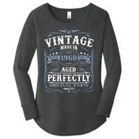 Classic 1968 Birthday Gift Women's Perfect Tri Tunic Long Sleeve Shirt