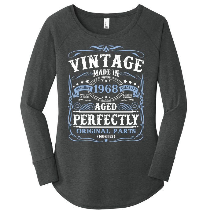 Classic 1968 Birthday Gift Women's Perfect Tri Tunic Long Sleeve Shirt