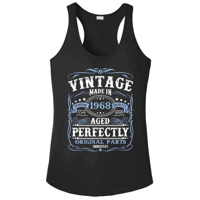 Classic 1968 Birthday Gift Ladies PosiCharge Competitor Racerback Tank