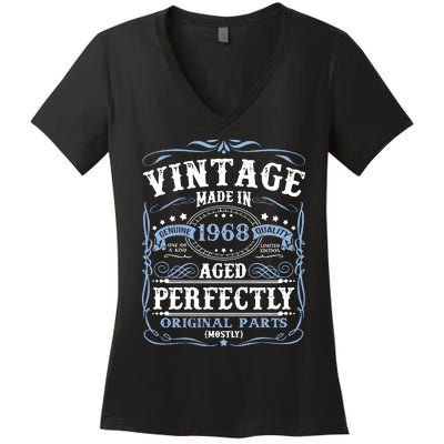 Classic 1968 Birthday Gift Women's V-Neck T-Shirt