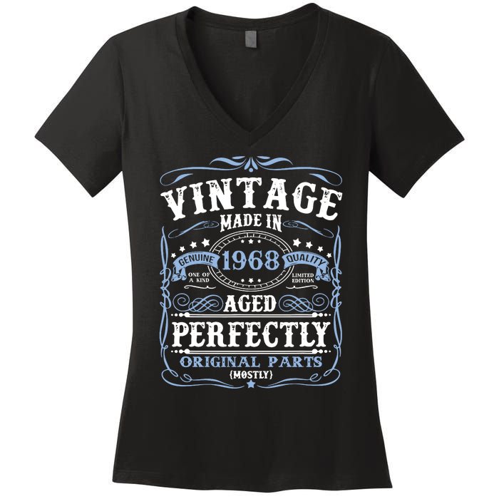 Classic 1968 Birthday Gift Women's V-Neck T-Shirt