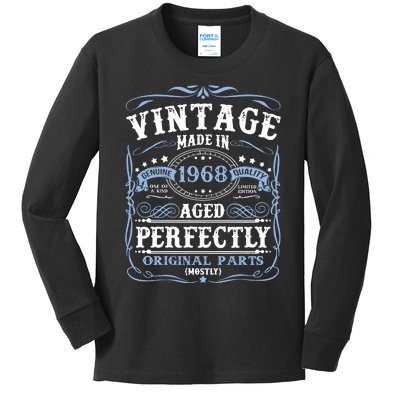 Classic 1968 Birthday Gift Kids Long Sleeve Shirt