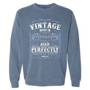 Classic 1968 Birthday Gift Garment-Dyed Sweatshirt