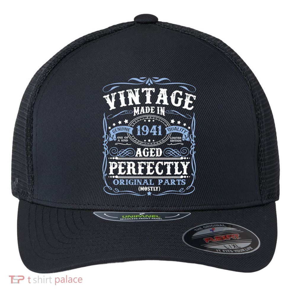 Classic 1941 Birthday Gift Flexfit Unipanel Trucker Cap