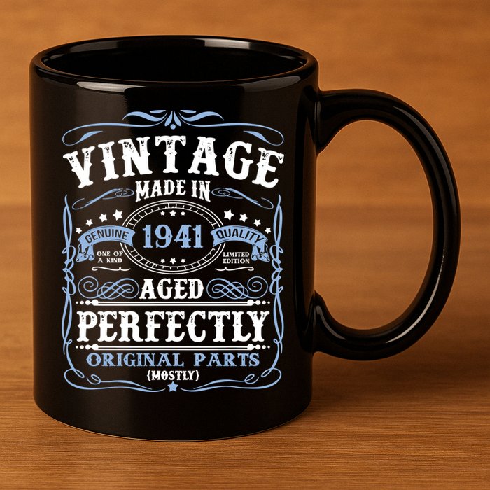 Classic 1941 Birthday Gift 11oz C Handle Ceramic Mug