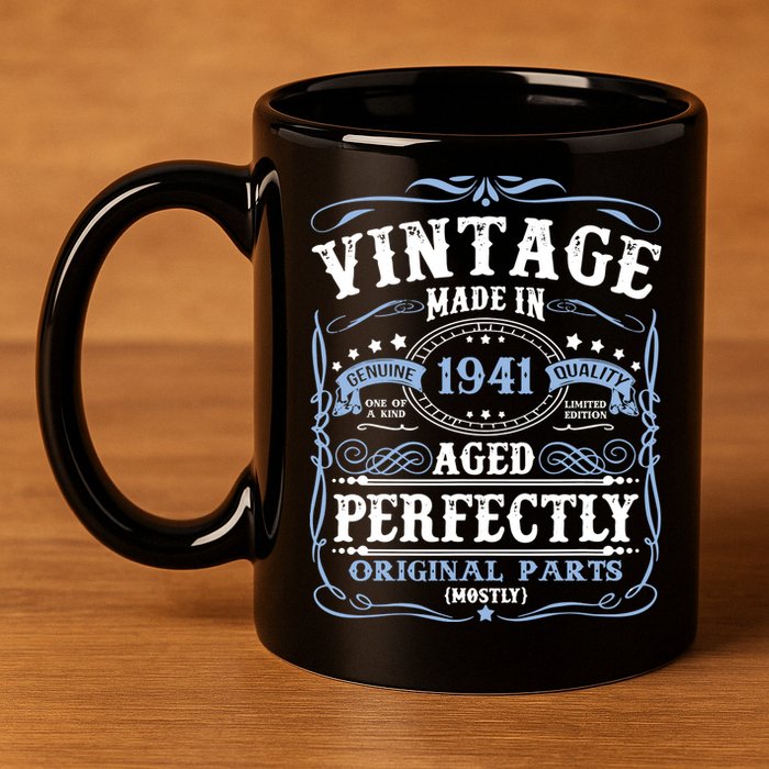 Classic 1941 Birthday Gift 11oz C Handle Ceramic Mug