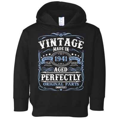 Classic 1941 Birthday Gift Toddler Hoodie