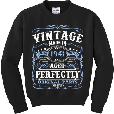 Classic 1941 Birthday Gift Kids Sweatshirt