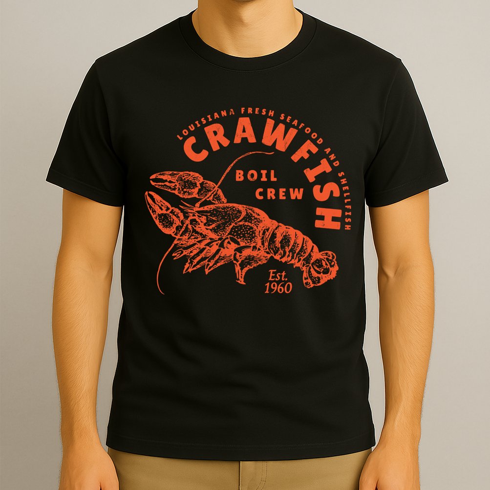 Crawfish 1960 Boil Crew Seafood Vintage T-Shirt