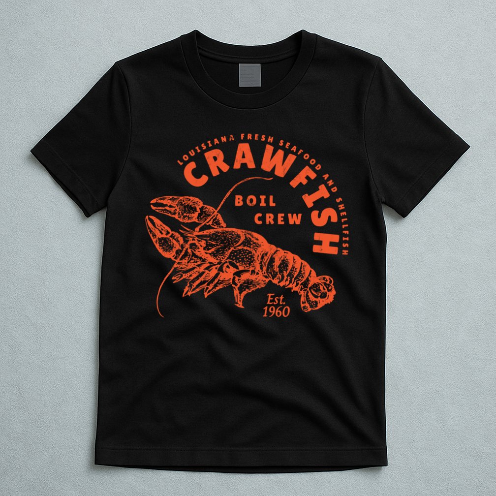Crawfish 1960 Boil Crew Seafood Vintage T-Shirt