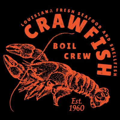 Crawfish 1960 Boil Crew Seafood Vintage T-Shirt