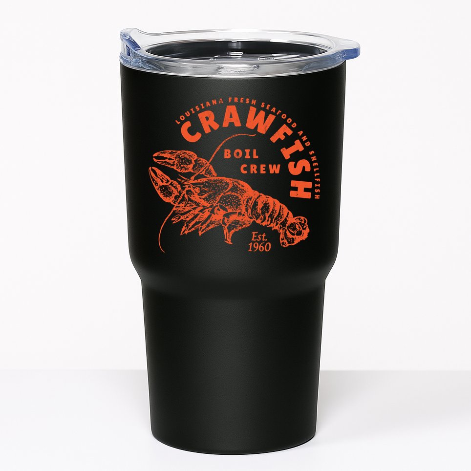 Crawfish 1960 Boil Crew Seafood Vintage Tumbler